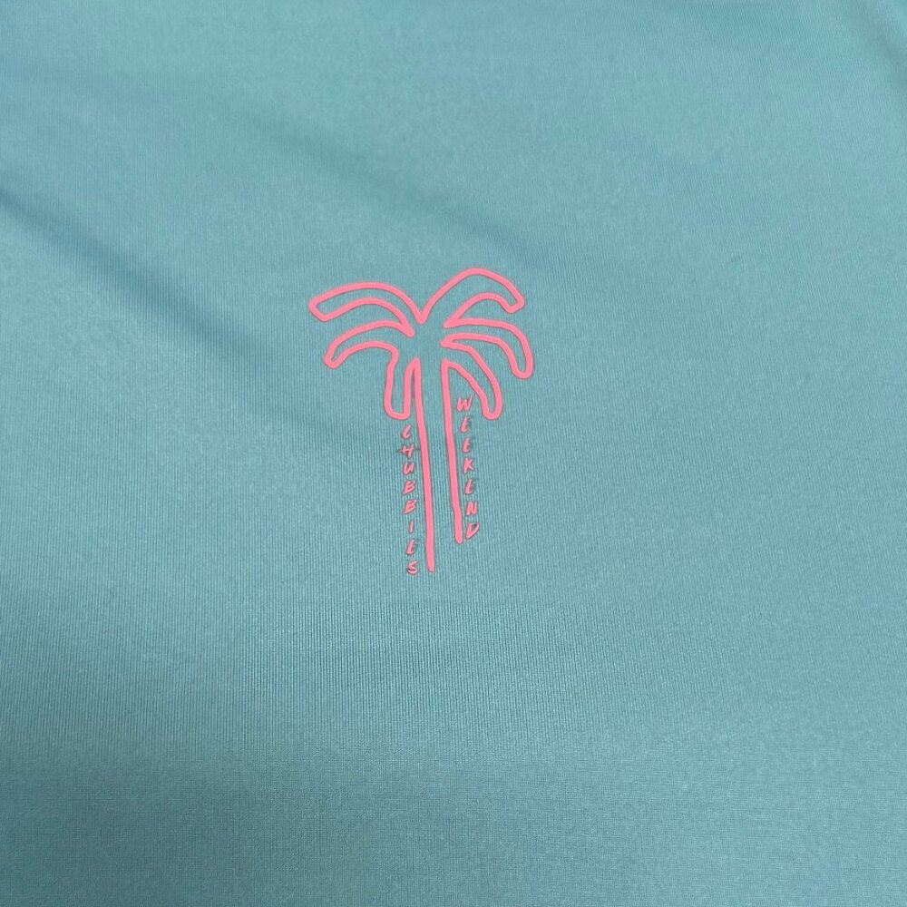Chubbies Men's‎ Teal Palmer 3 Button Polo Shirt, Size XL - Picture 4 of 7